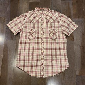 Western Style Plaid Short Sleeve Shirt